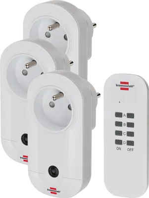 Produktbild von BRENNENSTUHL Comfort-Line ferngesteuertes Steckdosenset - 3 Steckdosen für den Innenbereich - 1507041