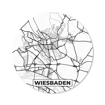Produktbild von MuchoWow® Mauspad Mousepad Wiesbaden - Karte - Stadtplan 20x20 cm - Mousepads - Maus Mat - Pad - Mausunterlage - Schreibtischmatte