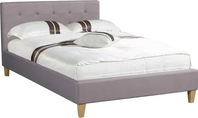 Produktbild von Polsterbett ADELE Bett mit Stoff in grau 120x200 cm Doppelbett Jugendbett inklusive Lattenrost, Stoffbezug