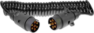 Produktbild von Spiralkabel | 7-adrig | 7x0,5mm² | 12V | Stecker zu Stecker | 3 Meter