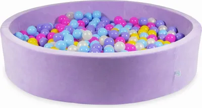 Produktbild von Trockenbecken 130x30 Velvet Soft Purple mit 600 Bällen: Rosa, Heidekraut, Gelb, Hellblau, Opaleszierend