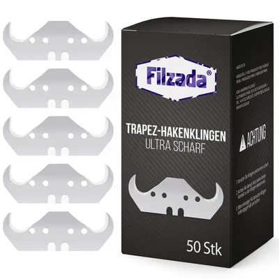 Produktbild von 50x Hakenklingen für Teppichmesser Ersatzklingen Abbrechklingen