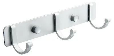 Obrázek produktu pro Nástěnné věšáky s háčky - Moderní bílý design - 3 háčky