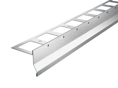 Obrázek produktu pro BP9/1 balkonová lišta ACARA, nerez V2A kartáč s okapničkou a drenáží, 13,5 mm, 65 mm, 2,5 m