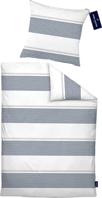 Produktbild von Daniel Hechter Bettwäsche Renforce 0041302 QUERSTREIFEN color: marine, size: 1x 135x200 cm + 1x 80x80 cm