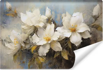 Produktbild von Muralo Vlies Fototapete BLUMEN Blätter Natur Malarei Wohnzimmer Br. 90cm x Hö. 60cm