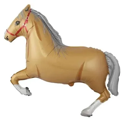 Image de Ballon en aluminium, motif "Cheval au galop", 75 cm