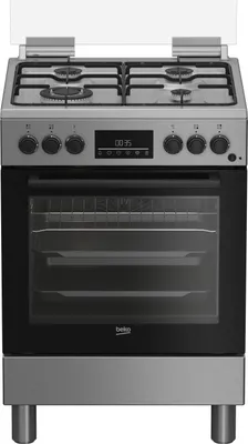 Obrázek produktu pro Beko FBE62310GX, Volně stojící sporák, Nerezová ocel, Otočné, Dotyk, Černá, Čelní, LED