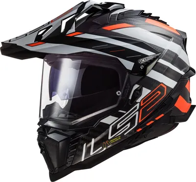 Image de Casque moto LS2 MX701 Explorer XL Noir Orange Off-road