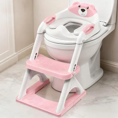 Produktbild von Toilettensitz Kinder mit Treppe, Upgraded WC Aufsatz fš¹r Kinder fš¹r Jungen und M?dchen, 2-in-1 Toilettentrainer mit Treppe, Spritzschutz