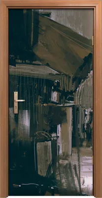 Produktbild von Türposter 90x200 cm Türaufkleber Türtapete Türfolie Klebefolie Mann mit dem leuchtend Regenschirm