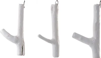 Obrázek produktu pro 3x GARDEROBENHAKEN LIMB | 15cm(H) věšák, nástěnný háček z větví