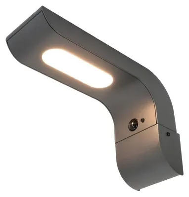 Image de Applique murale extérieure, 7W, anthracite, IP65, avec détecteur PIR - 3000K/4000K/6500K