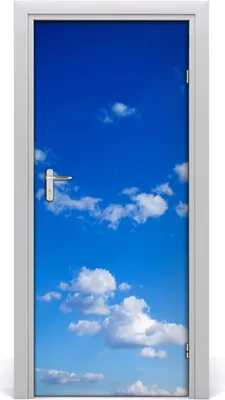 Produktbild von Tulup Türaufkleber 85x205 cm Dekorative Aufkleber Selbstklebend Wasserdichte Tapete Abnehmbar Schlafzimmer Wohnzimmer Wohnkultur - Wolken im Himmel