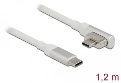 Image de Delock Câble USB - 24 broches USB-C (M) coudé, magnétique vers 24 broches USB-C (M)