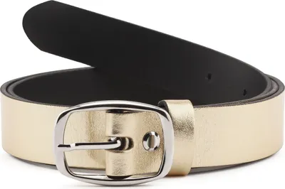 Image de Ceinture pour femme Merry Style en cuir D41 (dorée, 90 cm (longueur totale 109 cm))