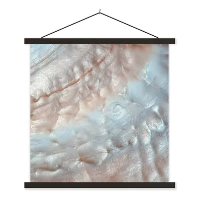 Produktbild von MuchoWow® Textilposter Muscheln - Abstrakt - Natur 120x120 cm mit schwarzem Rahmen - Aufhängungsset