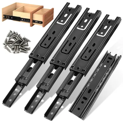 Productafbeelding van Uittrekbare ladegeleiders - Set van 4 zware staal met schroeven
