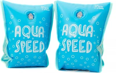 Produktbild von AQUA-SPEED Schwimmflügel Mit Innenfutter Schwimmhilfe Badespaß Für Babys Und Kinder Bis 3 Jahren (11 Bis 18 kg) Premium Armbands, Blau 02