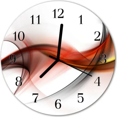 Produktbild von Glasuhr Wanduhr Küchenuhr Echt-Glas 30fi cm Abstraktes mehrfarbig