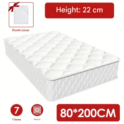 Imagen del producto de Colchones de muelles ensacados - Colchones para dos personas - Colchones ergonómicos - Colchones de espuma fría - 80x200 cm
