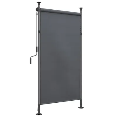 Productafbeelding van Verticale zonwering voor balkon, 150x220-310 cm, met handbediening, weerbestendig, polyester (donkergrijs)