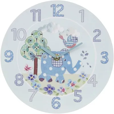 Produktbild von Bird & Ellie Wanduhr "Blauer Elefant" von Lesser & Pavey