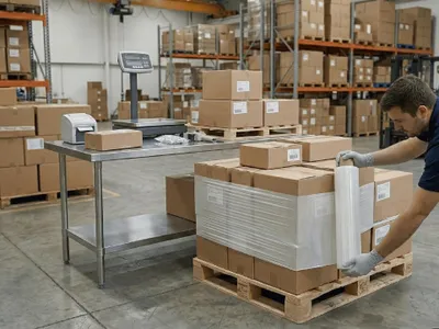 Produktbild von Handstretchfolie weiß blickdicht 50 cm x 100 m 23 µm Verpackungsfolie reißfest
