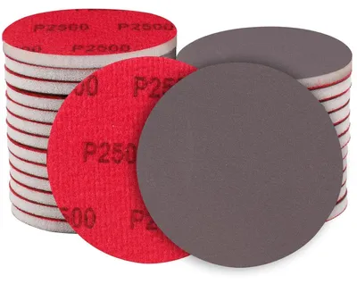 Image de Éponges abrasives 18 pièces, pour utilisation à l'eau ou à sec, grain 2500, diamètre 125 mm