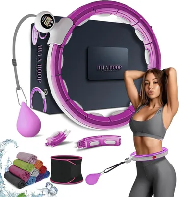 Obrázok produktu pre Záťažová obruč hula hoop, fitness kruh, 360 stupňov masáž, pre chudnutie
