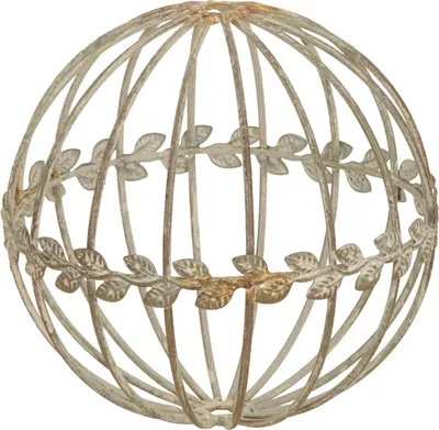 Produktbild von Metallkugel Blume Ø 19 cm Grau