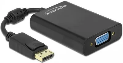 Produktbild von DeLOCK 65439, VGA (D-Sub), DisplayPort, Männlich, Weiblich, Schwarz