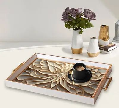 Produktbild von Evila Originals, TPB9800, Tablett, Mehrfarbig, 100 % GLAS, 50 x 29 x 3,5 cm