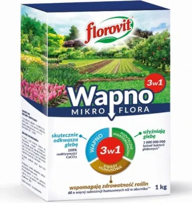 Zdjęcie produktu dla Florovit mikroflora (3w1) wapno granulowane z kwasami humusowym odkwasza odżywia