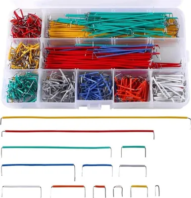 Produktbild von 840 Stück Jumper Wire 14 Verschiedene Längen Sortiert Breadboard Jumper Wire Male to Male mit Kunststoffbox für Steckbretter und Laborplatinen, Elektronik Labor & Basteln