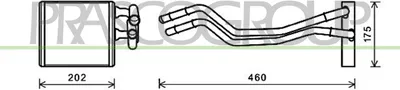Produktbild von PRASCO FD344H001 Wärmetauscher Innenraumheizung Kühler für FORD Fiesta Mk6 Schrägheck (JA8, JR8) Fiesta Mk6 Kastenwagen Fiesta Mk6 Limousine