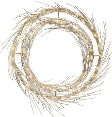 Produktbild von Star Trading Wreath Fizzy, Leichte Dekorationsfigur, Gold, Transparent, Ambiente, IP20, 50 Glühbirne(n), LED