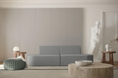 Productafbeelding van Designbank Sofa 2-zits MILOT, bekleding: stof Ascot Bukla, kleur: grijs