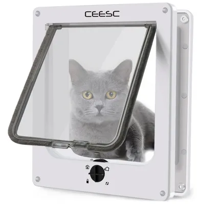 Productafbeelding van Solidchoice - Grote Kattenklep met Magnetische Deur, 4-Weg Vergrendeling