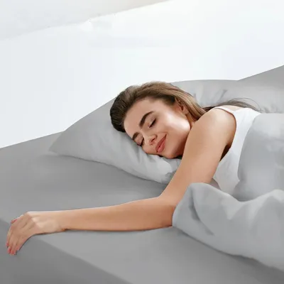 Produktbild von LuxClub Spannbettlaken 180x200cm, 100% Jersey Baumwolle bettwäsche mit 30cm Matratzenhöhe Weich und