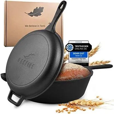 Produktbild von Famanu Gusseisen Wok - Gusseisen Bratpfanne