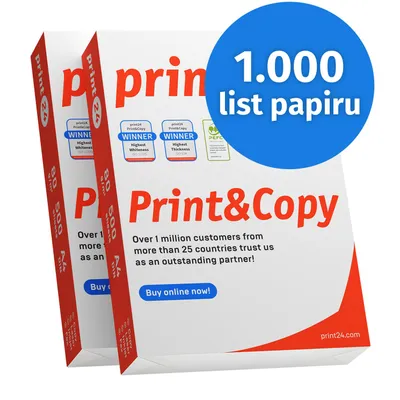Obrázek produktu pro print24 Tiskárny papír Kopírovací papír 1000 listů 2 x 500 A4 80 g Premium White PEFC certifikovaný