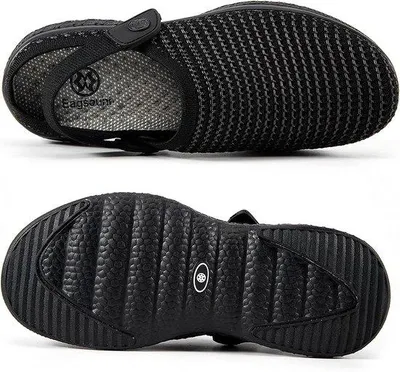 Productafbeelding van Clogs slippers uni - pure zwart - ademend - ideaal voor in de tuin - ShopVlot