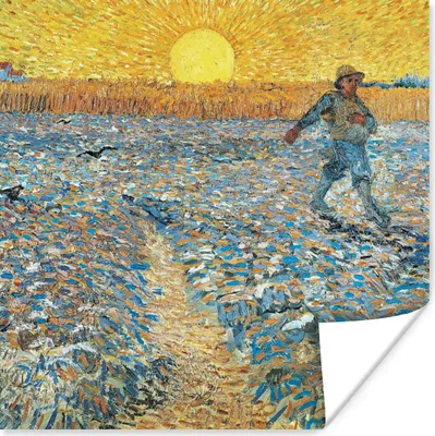 Produktbild von MuchoWow® Poster Der Sämann - Vincent van Gogh 100x100 cm - Babyzimmer