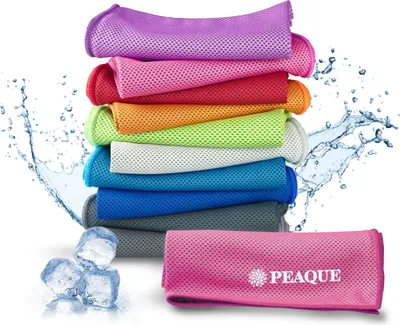 Produktbild von Mikrofaser Kühlhandtuch in Pink - kühlendes Handtuch für Sport, Fitness, Sommer - leicht, kompakt, schnelltrockend, saugstark