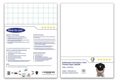 Transferpapier für dunkle Stoffe A4 10 Blatt 180 g/m²