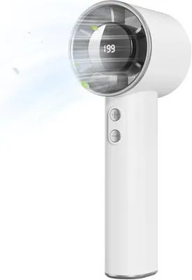 Produktbild von USB Mini Tragbarer Handventilator - 199 Mehrstufige Drehzahlregelung Digitaler Ventilator mit Lanyard, Hoher Luftgeschwindigkeit, Leicht Kompakt Für Outdoor, Reise, Büro und Zuhause