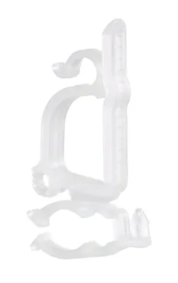 Zdjęcie produktu dla Wspornik rynnowy Riffelmacher 6 cm do lampek choinkowych biały - 10 sztuk