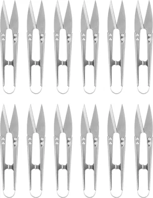 Produktbild von Nähschere, 12 Stück, Edelstahl, kleine Fadenschere, Schere, Schneidwerkzeug, manuelles Zuschneiden für die Herstellung von Schneiderkleidung