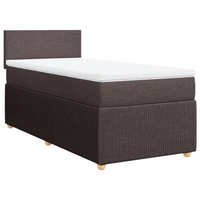 Produktbild von Boxspringbett mit Matratze Dunkelbraun 80x200 cm Stoff
